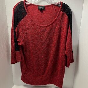 By & By red and black shirt XL